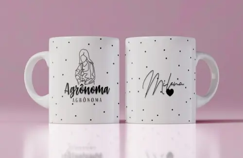 Agrônoma caneca personalizada agrônoma minimalista