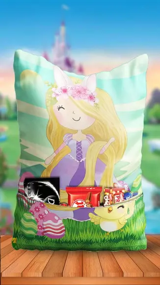 Almofada com Bolso Páscoa Meninas Lembrança Páscoa