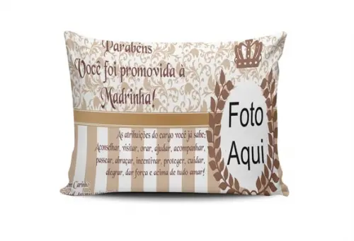 Almofada Dindo E Dinda Batizado com foto