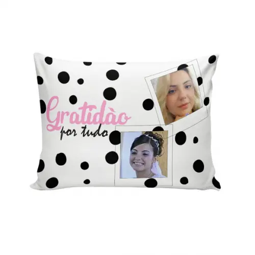 Almofada Gratidão Por Tudo Foto Personalizada com Fotos