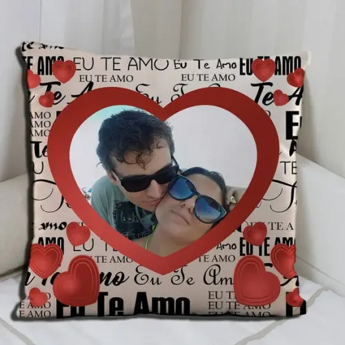 Almofada Namorados personalizado te amo presente 29x29cm