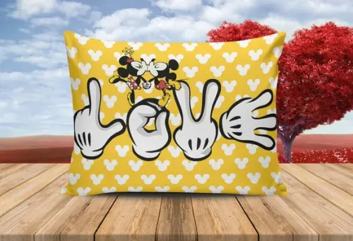 Almofada Namorados love casal mickey 30x40cm
