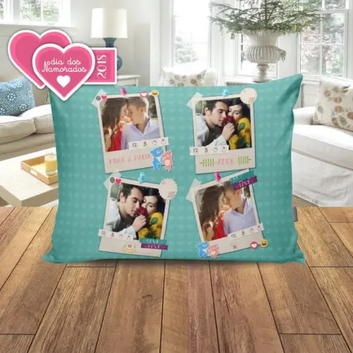 Almofada Namorados love amor personalizado fotos 30x40cm
