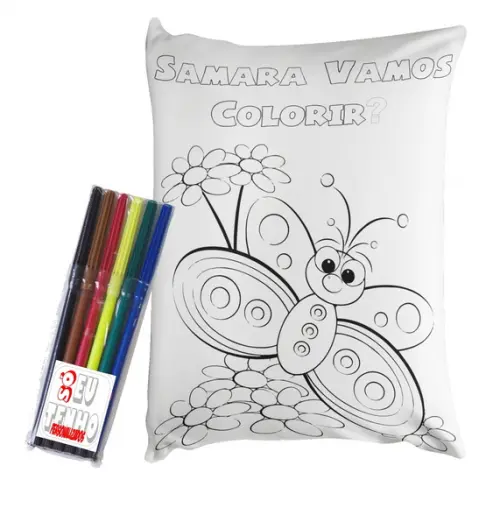 Almofada para colorir Pinte Lave