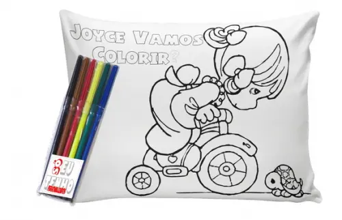 Almofada para colorir Pinte Lave