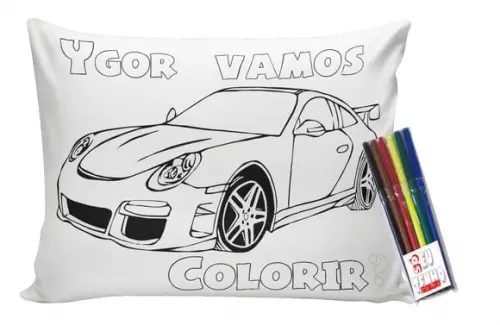 Almofada para colorir Pinte Lave