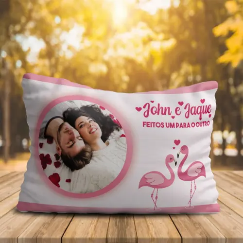Almofada Personalizada Feitos Um para Outro Namorados