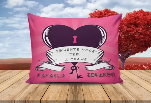 Almofada somente você tem a chave 30x40cm