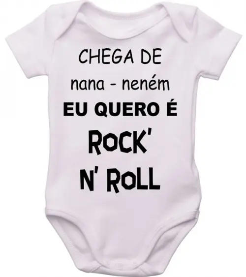 Body bebê Eu Quero Rock' N' Roll