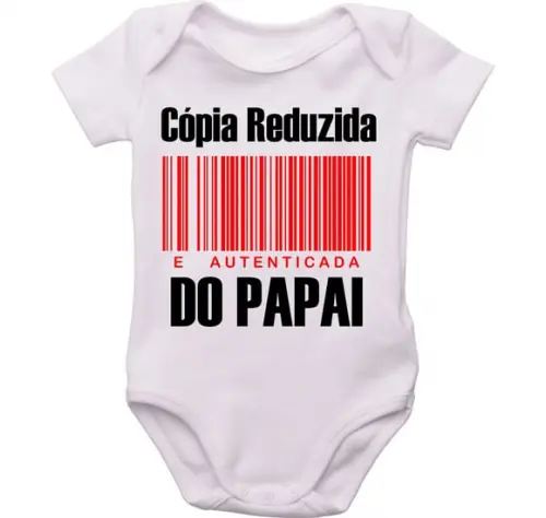 Body Bebê Cópia Reduzida do Papai