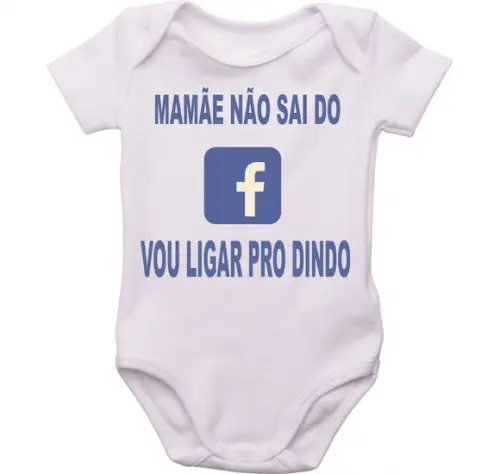 Body bebê Facebook Vou Ligar pro Dindo