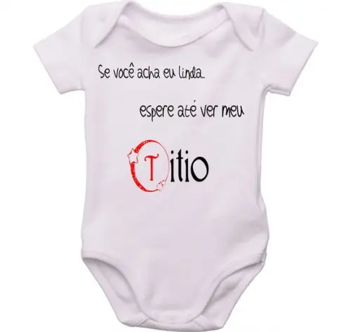 Body bebê Linda como o Tio (a)