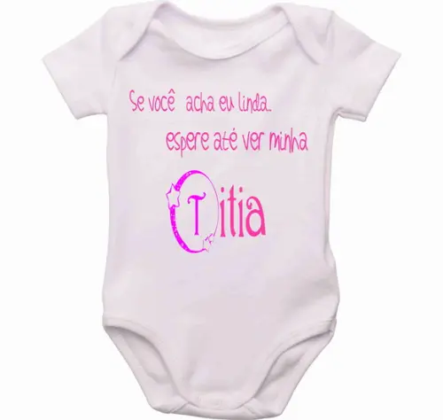 Body bebê Linda como o Tio (a)