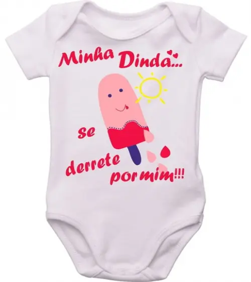 Body bebê Minha Dinda se Derrete Por Mim