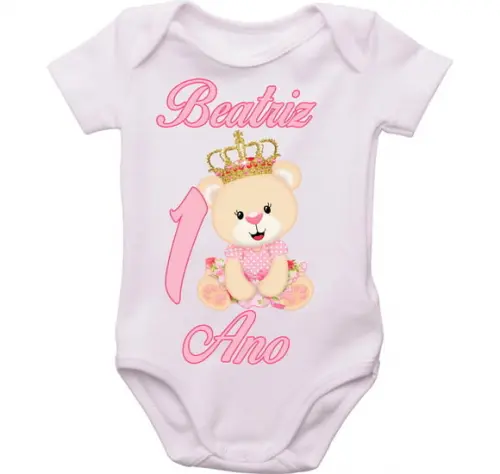 Body bori roupa bebê Personalizado Menina mesversário