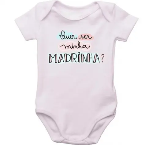 Body Bory Convite Madrinha de Batismo Quer Minha Madrinha