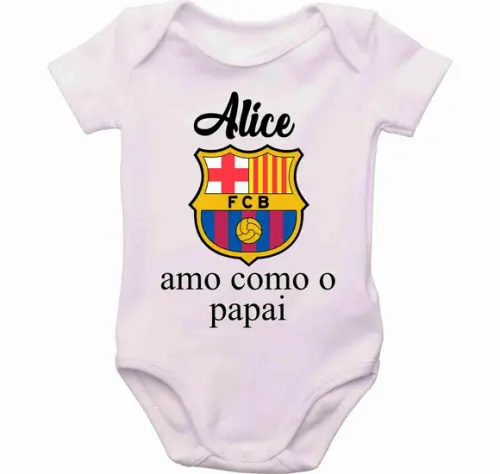 Body bebê time torcedor roupa bebe personalizada