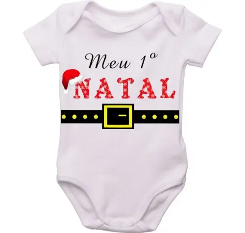 Body Meu Primeiro Natal Bodi Primeiro Natal Bory Natal Bebê