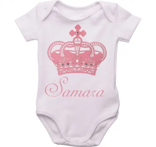 Body Personalizado Coroa Menina