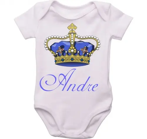 Body Personalizado Coroa Menino C/ Nome