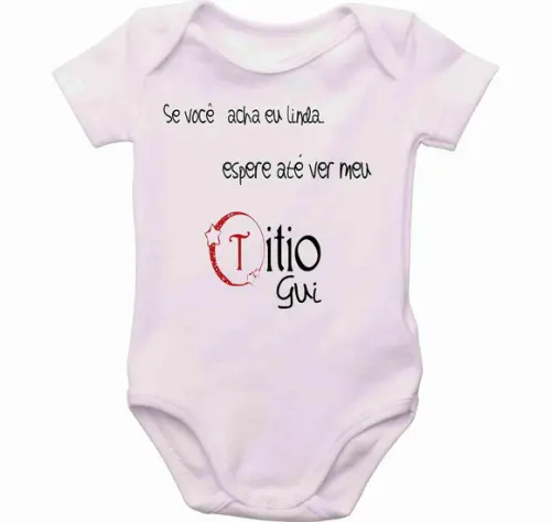Body Personalizado Não Me Faça Chamar Meu Tio