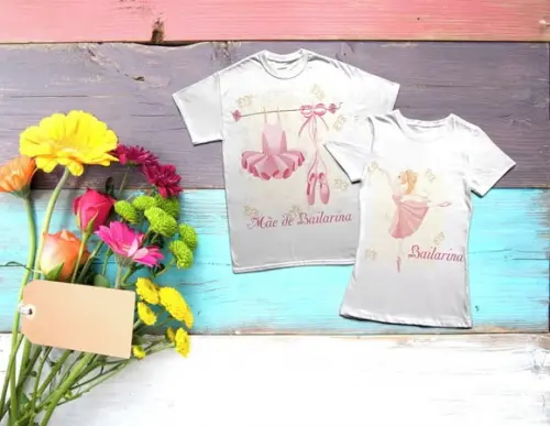 camiseta Mãe de Uma bailarina tal mãe tal filha