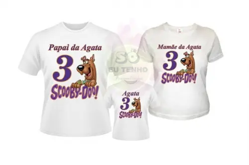 Camiseta Personalizada Festa de Aniversário Kit Familia