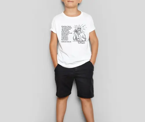 Camiseta Pinte Lave Infantil Bíblica