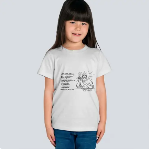 Camiseta Pinte Lave Infantil Bíblica