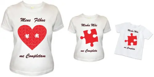 Camisetas meus filhos me completam