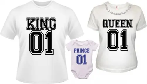 Camisetas personalizadas King,Queen e Prince