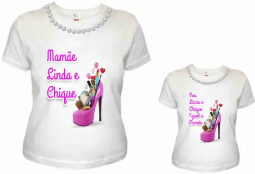 Camisetas tal mãe tal filha Mãe mamãe linda Filha linda