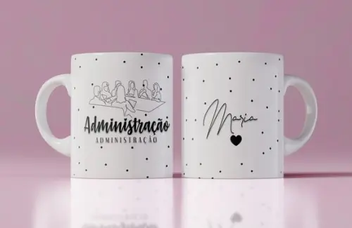 Caneca Administração personalizada com nome caneca cerâmica