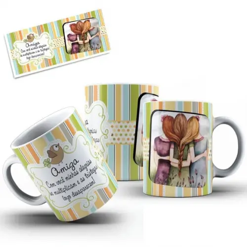 Caneca Amiga lembrança amizade presente amiga
