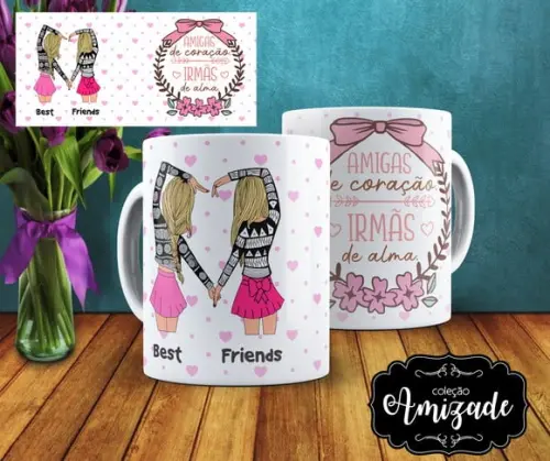 Caneca Amiga lembrança amizade presente amiga