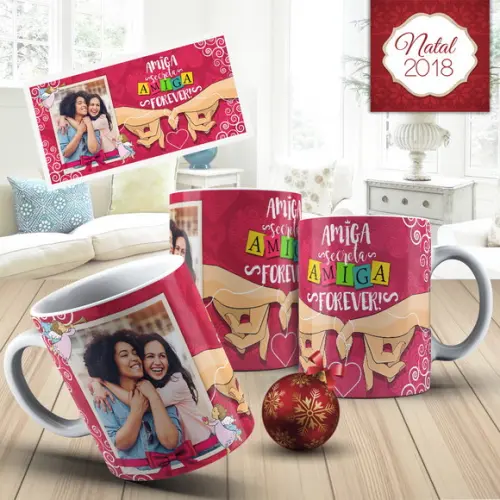 Caneca Amiga secreta meu maior presente personalizada foto