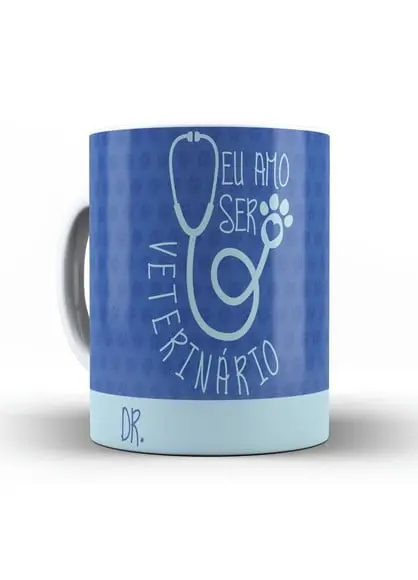 Caneca Amo Ser Veterinário Profissão Presente veterinário