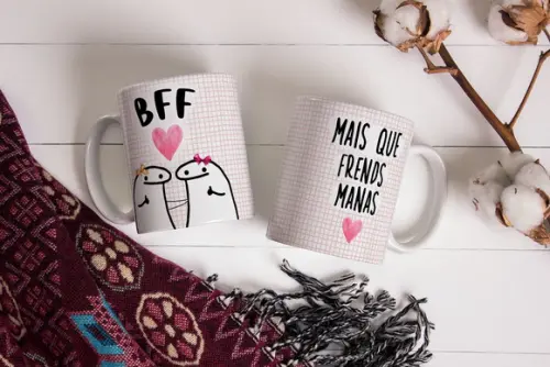 Caneca Amizade Personalizada Caneca Amizade Meme Melhores Bf