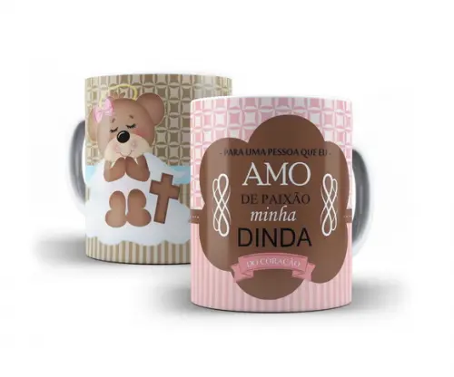 Caneca Batizado Lembrança Padrinhos Batismo Personalizada