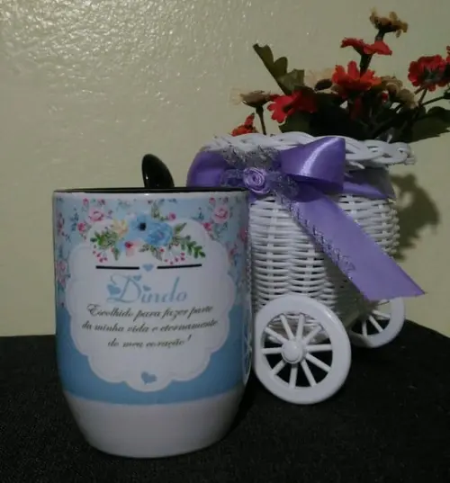 Caneca Batizado padrinho batismo lembrança Dindo Leia descri