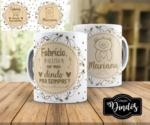 Caneca Batizado padrinhos batismo dindo dinda lembrança