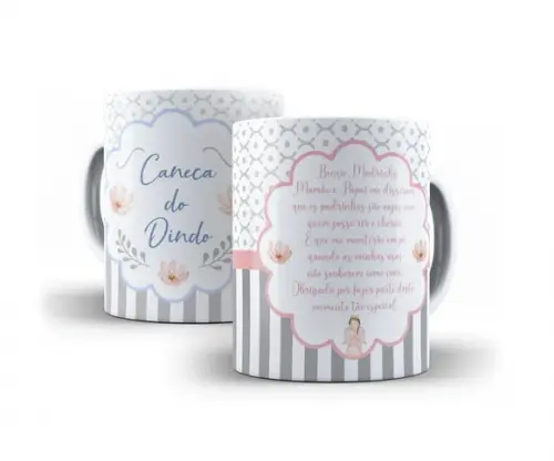 Caneca Batizado Padrinhos de Batismo Convite de Batizado