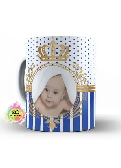 Caneca Batizado padrinhos de batismo Foto bebê foto real
