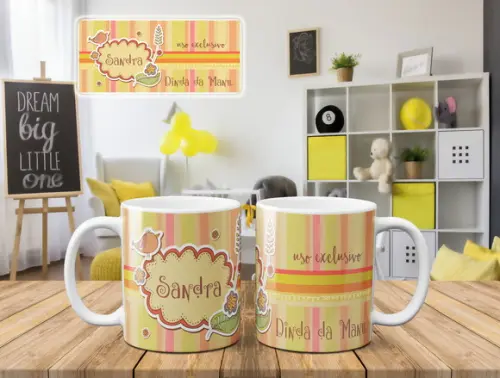 Caneca Batizado padrinhos de batismo Passarinhos