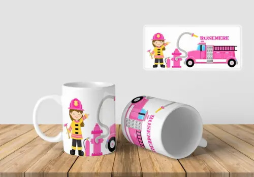 Caneca bombeira profissão bombeira caneca para bombeiro