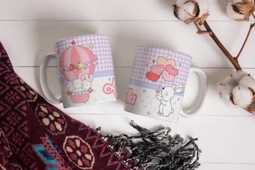 Caneca Coelhinho Cute Lembrança de Páscoa Lembrança Páscoa