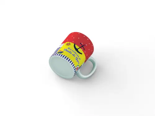 Caneca Convite Batizado Ursinho marinheiro