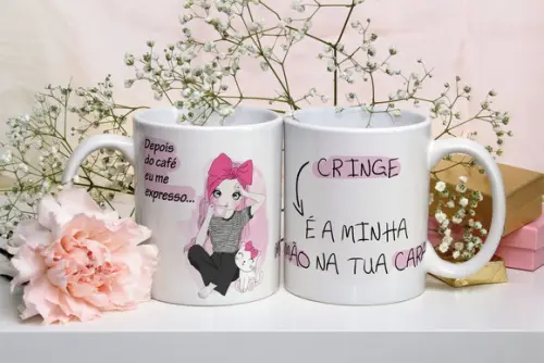 Caneca cringe deboche depois do café eu me expresso