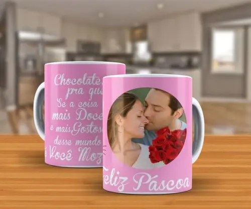 Caneca de Páscoa para o seu Amor