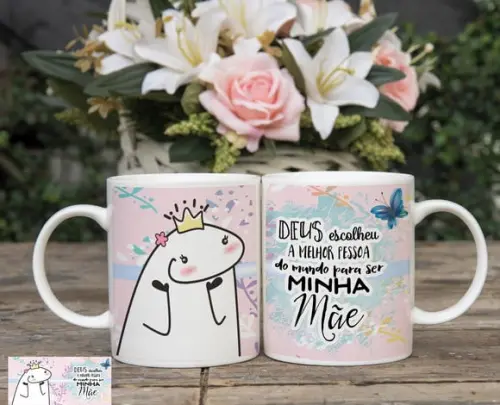 Caneca Deus Escolheu a Melhor Mãe Caneca Personalizado Meme